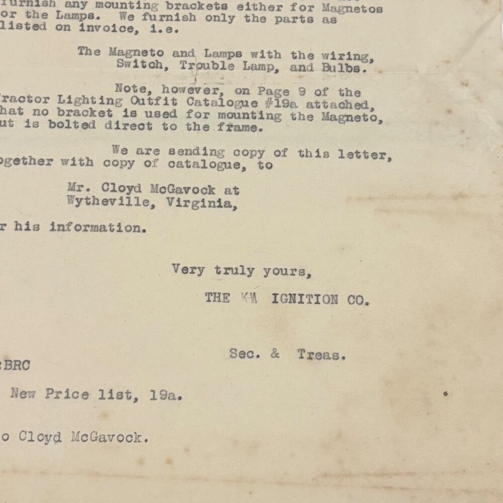 Antique K W Ignition Co Letterhead Pricing Auto Tractor Model Photos Graphic - Picture 8 of 11